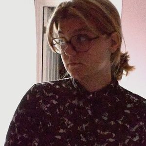 Grunge floral silky shirt